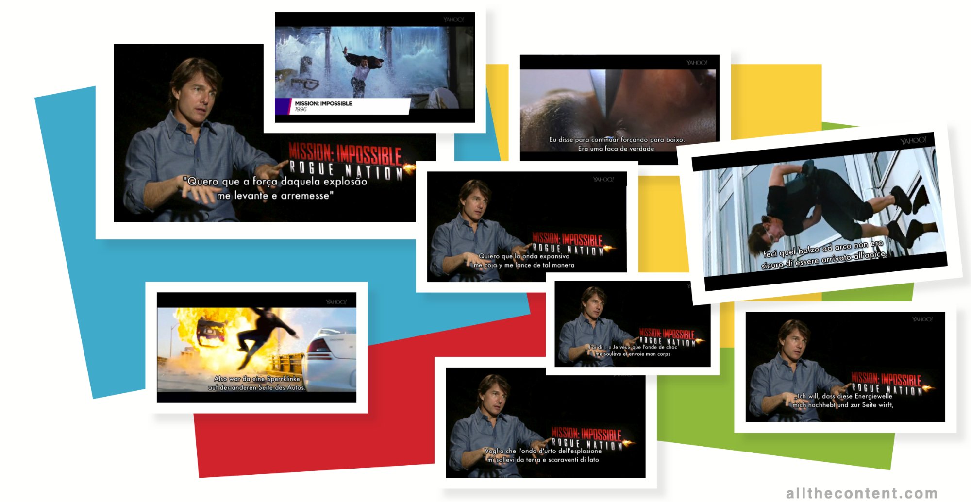 Mission Impossible Rogue Nation — subtitled interview collage across 5 languages